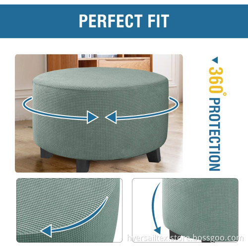 Round Moroccan Pouf Foot Stool Ottoman Cover